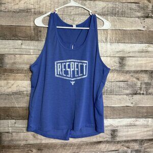 Under Armour Women's Project Rock Whisperlight Open Back Tank XL Blue